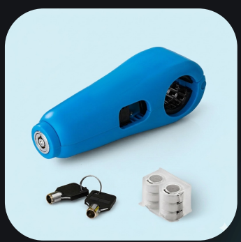Compact coiled helmet lock with 4-digit combination