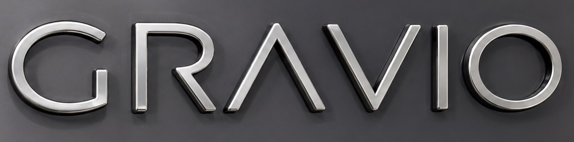 GRAVIO 3D metallic logo